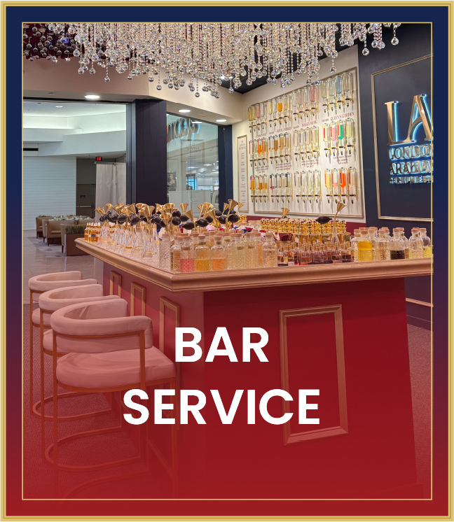 Perfumer blending a custom scent live at the La Scent fragrance bar